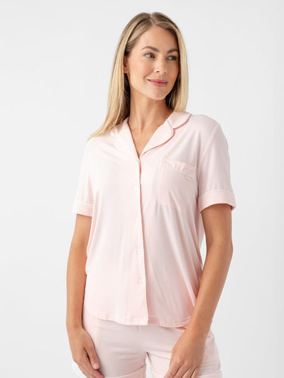 Women's Bamboo Stretch-Knit Short Sleeve & Pant Pajama Set