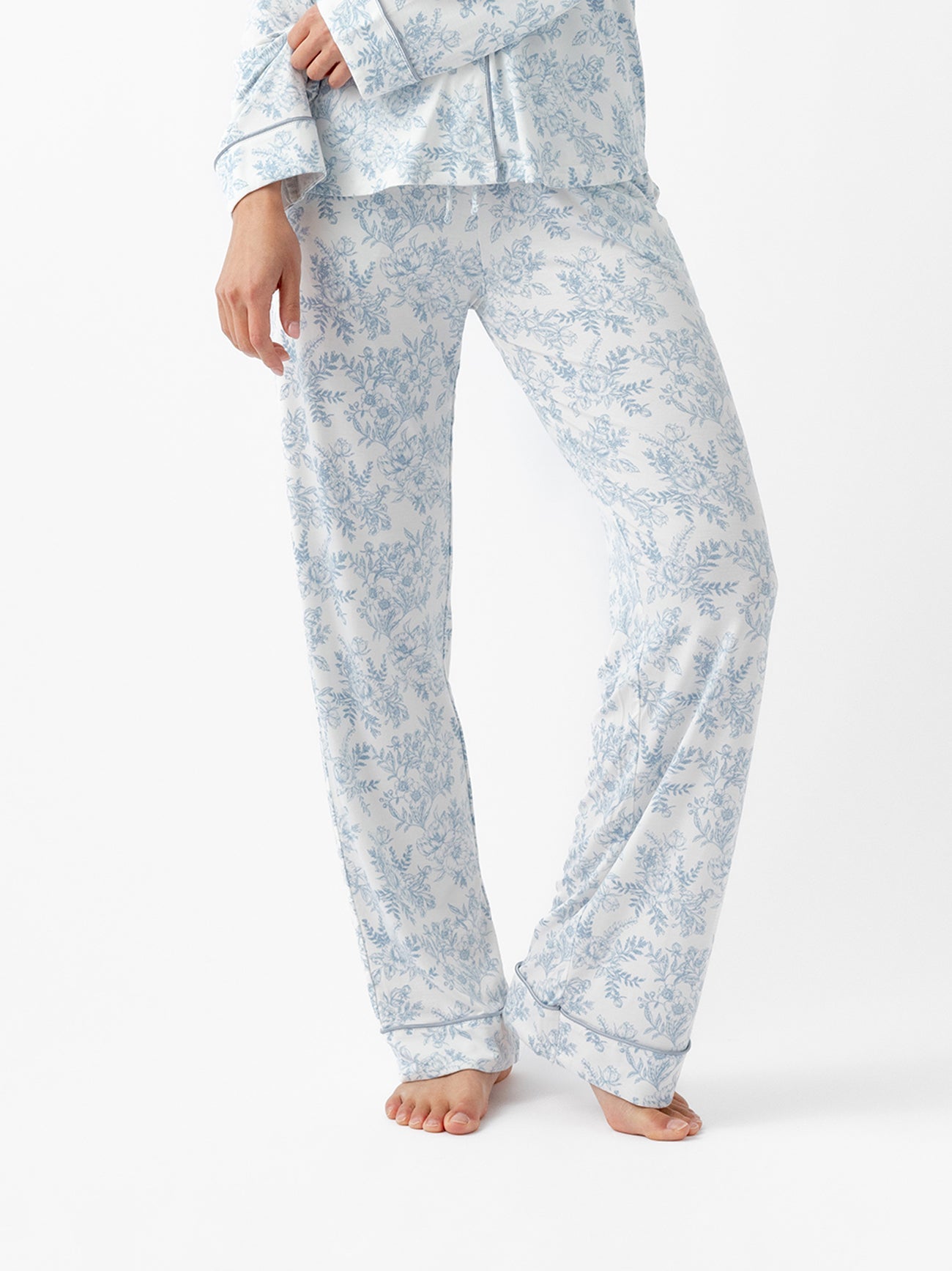 Women's Bamboo Stretch-Knit Short Sleeve & Pant Pajama Set