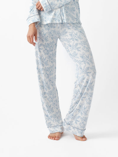 Women's Bamboo Stretch-Knit Short Sleeve & Pant Pajama Set