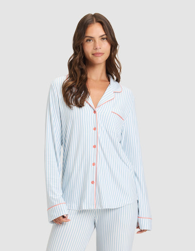 Women's Bamboo Stretch-Knit Long Sleeve Pajama Set