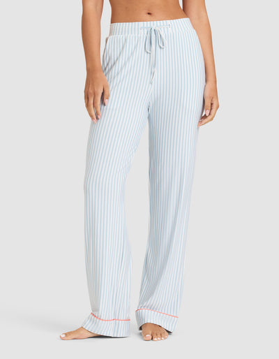 Women's Bamboo Stretch-Knit Short Sleeve & Pant Pajama Set