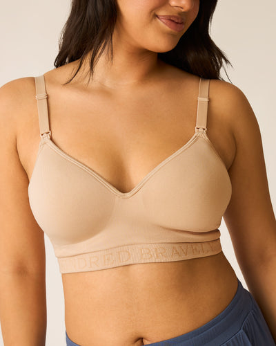 Signature Sublime® Contour Hands-Free Pumping & Nursing Bra | Beige