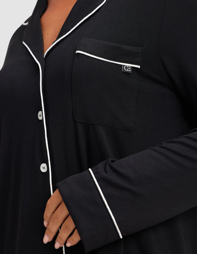 Women's Bamboo Stretch-Knit Long Sleeve Pajama Set TALL