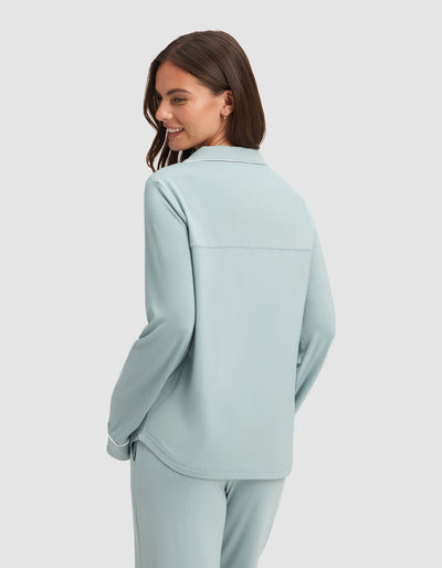 Women's Bamboo Stretch-Knit Long Sleeve Pajama Set