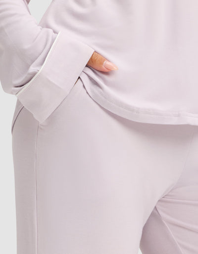Women's Bamboo Stretch-Knit Long Sleeve Pajama Set
