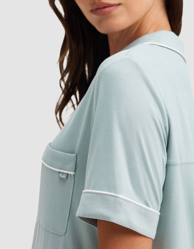 Women's Bamboo Stretch-Knit Short Sleeve Pajama Set