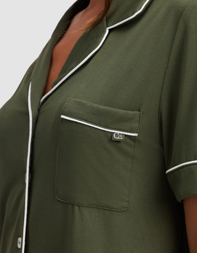 Women's Bamboo Stretch-Knit Short Sleeve Pajama Set