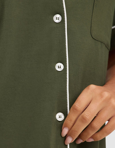 Women's Bamboo Stretch-Knit Short Sleeve & Pant Pajama Set